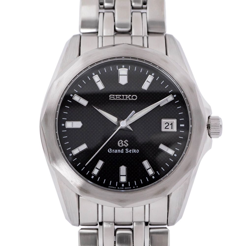 【名東】【GRAND SEIKO】グランドセイコー SBGF001/8J56-8000 黒文字盤 メンズ クォーツ ブラック 腕時計