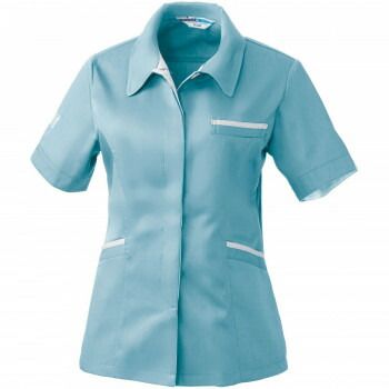 桑和 422 レディース半袖スモック Lサイズ パウダB(204)