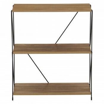 不二貿易 C D 77561 EZBOワイヤーラック3段 60幅 OAK NA