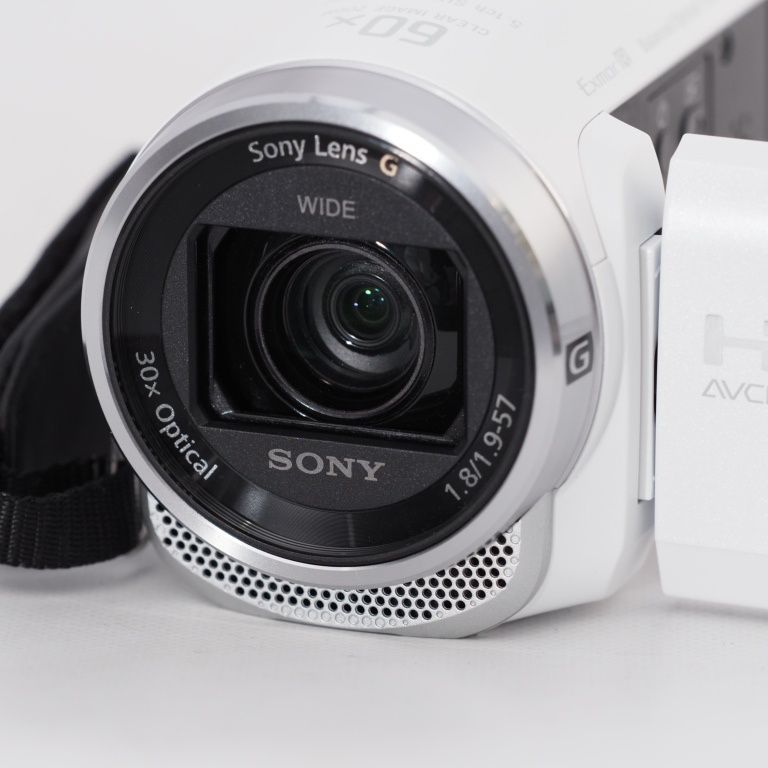 極美品】SONY HDR-CX675 32GB 光学30倍 ホワイト Handycam ビデオ