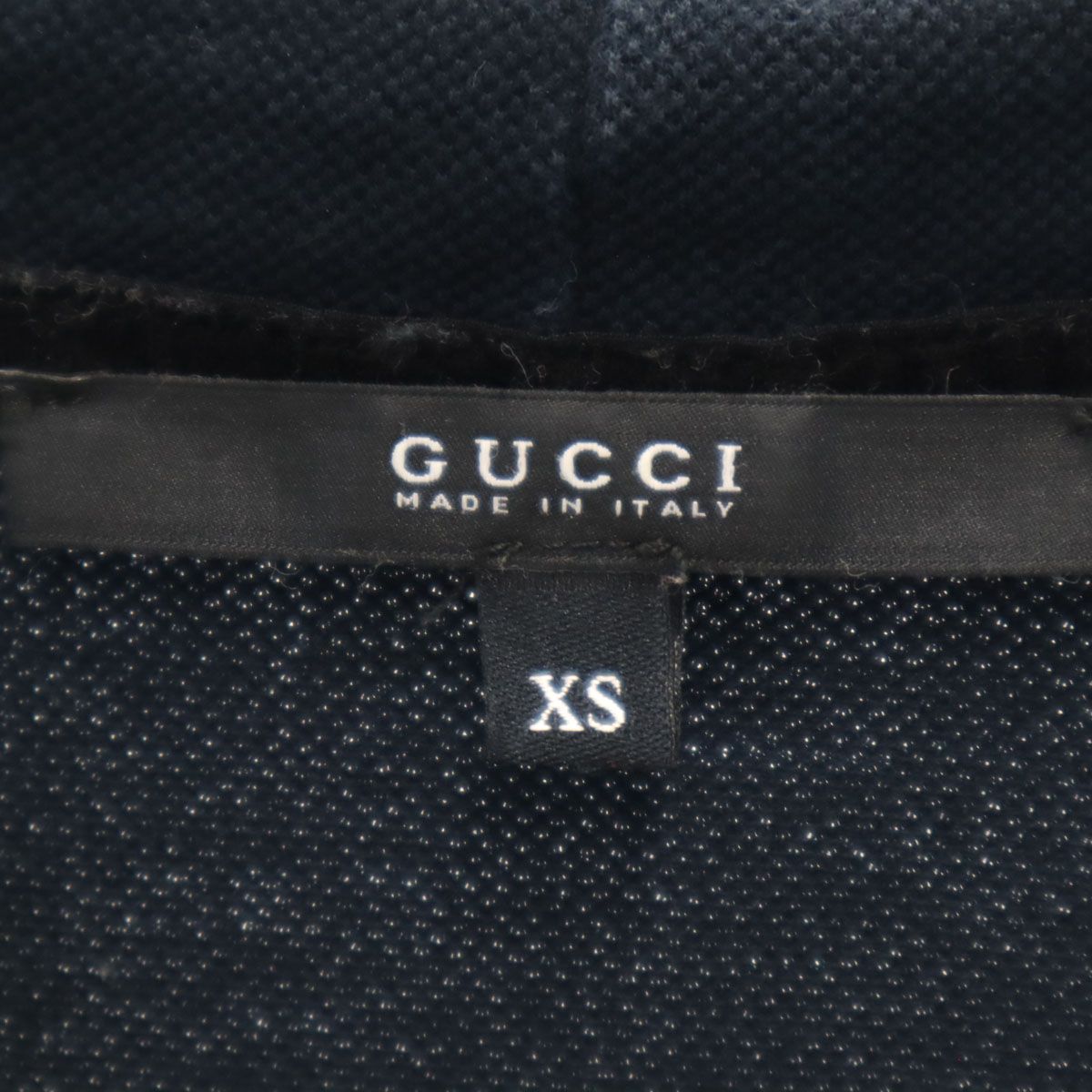 GUCCI グッチ イタリア製 半袖 ポロシャツ XS 濃紺 レディース 古着