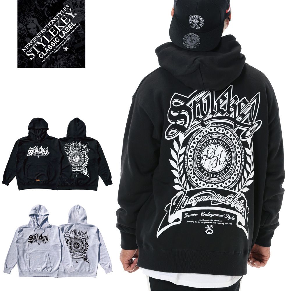STYLEKEY CLASSIC LABEL(スタイルキー クラシック・レーベル) スウェットパーカー COOLEMB HOOD SWEAT(SK99CL-SWH16) ストリート レゲエ バンド 大きいサイズ