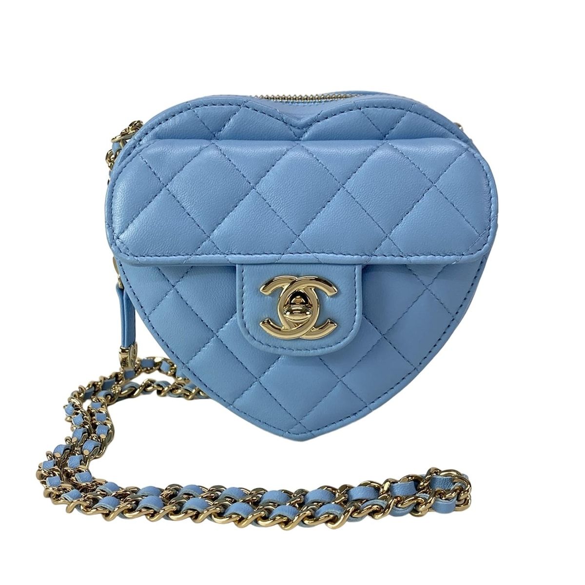 CHANEL ショルダーバッグ CHANEL】流行の横長バッグ☆チェーンショルダーバッグ (CHANEL