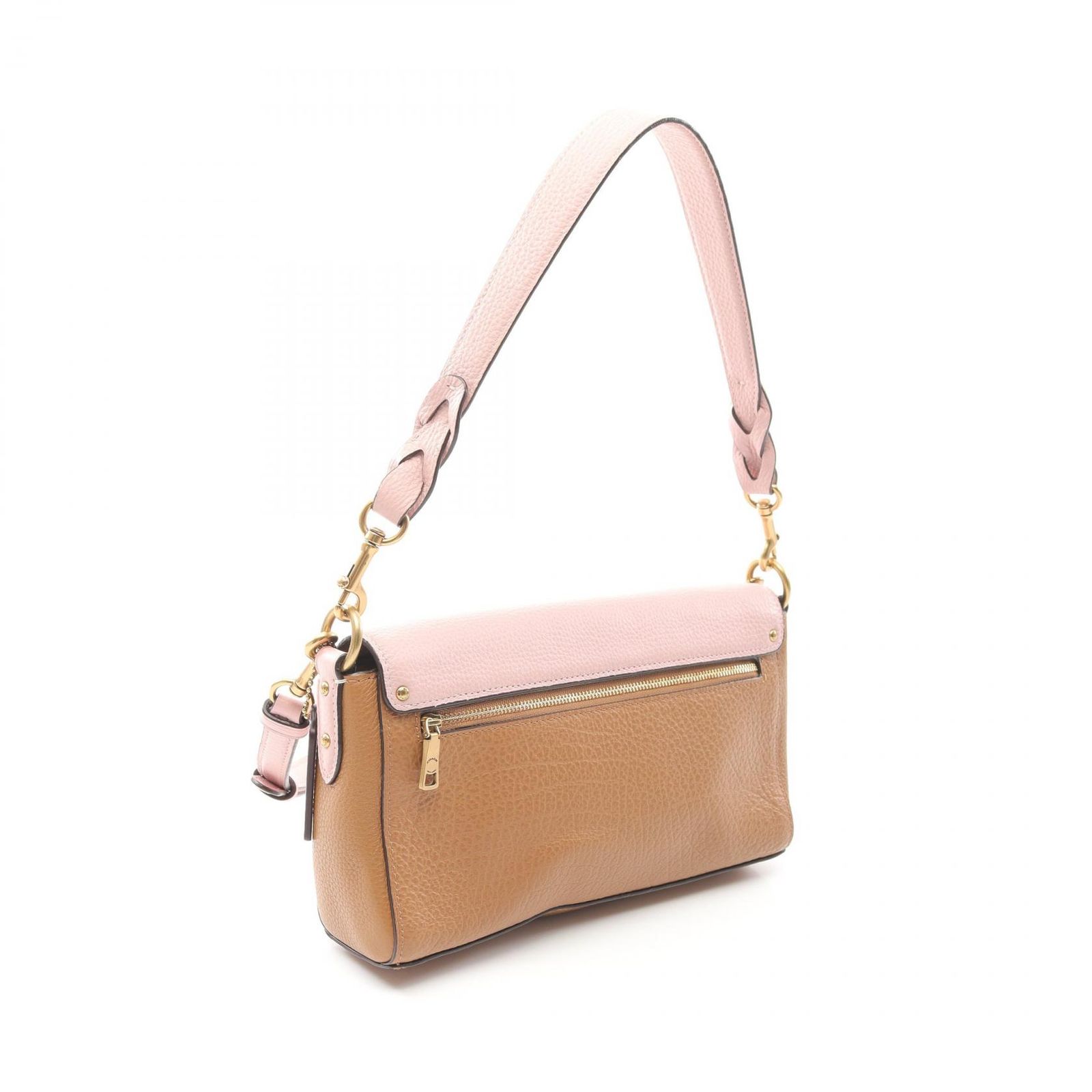 コーチ COACH ショルダーバッグ 91070 ピンク/キャメル レザー