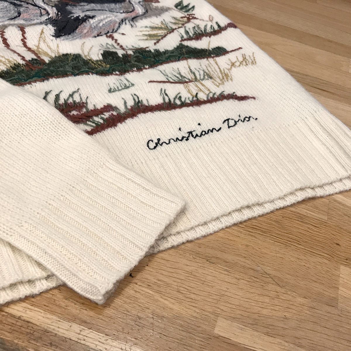 超美品】ディオール エンブロイダリー 長袖ニット セーター 刺繍