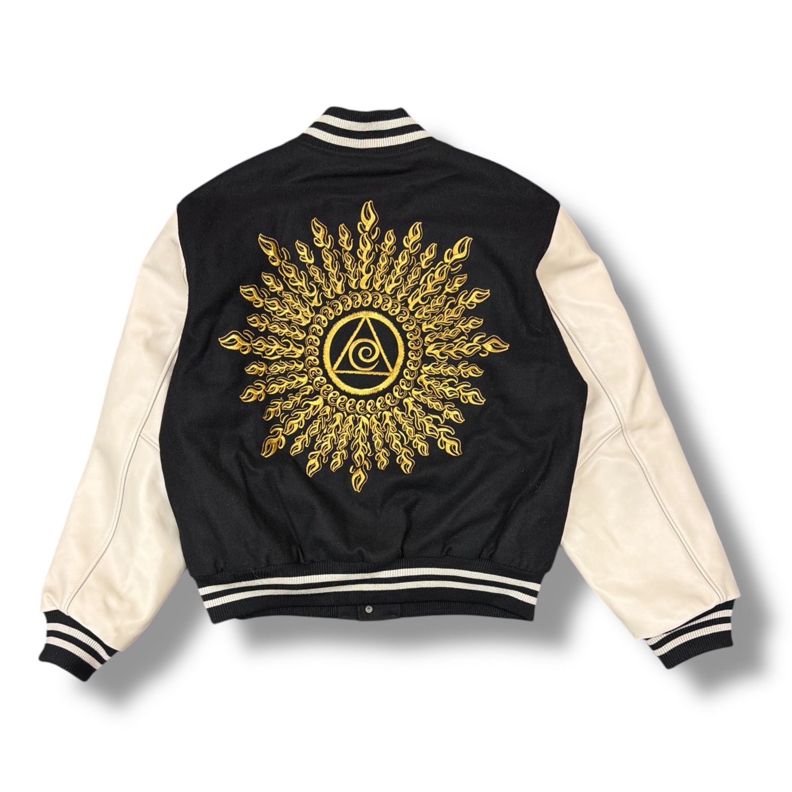 Dries Van Noten × Stussy 22AW Varsity Jacket バーシティジャケット スタジャン ブルゾン ドリスヴァンノッテン ステューシー コラボ XL 93892A4