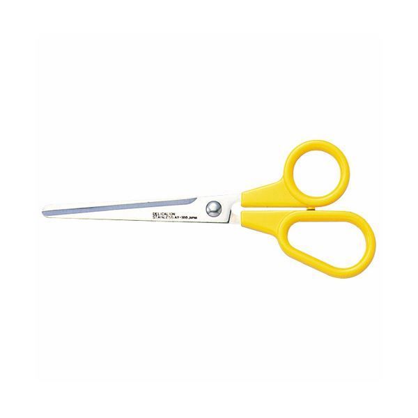 まとめ ライオン事務器 ステンレスはさみ刃渡り78mm 黄 AY-165 1本 ×30セット