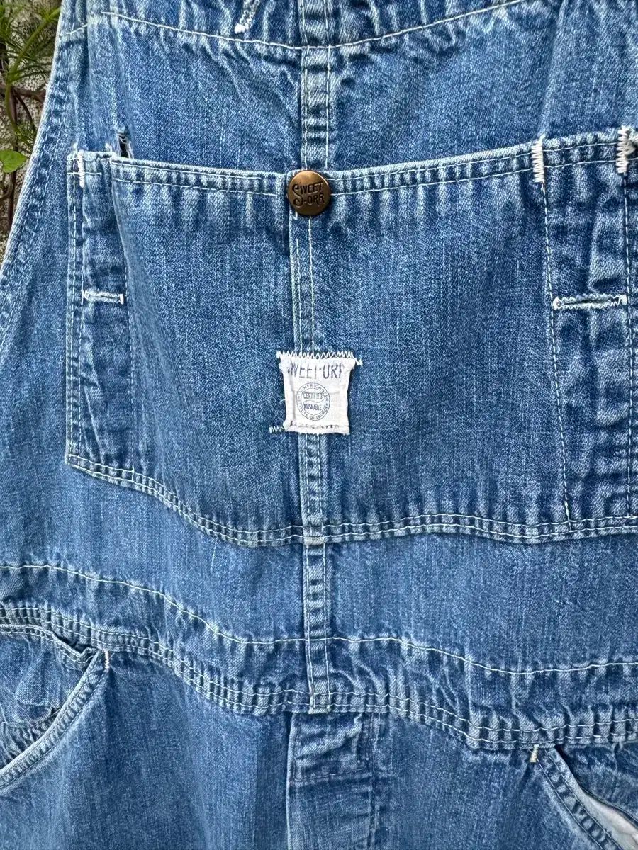 50s sweet ー orr ヴィンテージ デニム オーバーオール サスペンダー トリプルステッチ