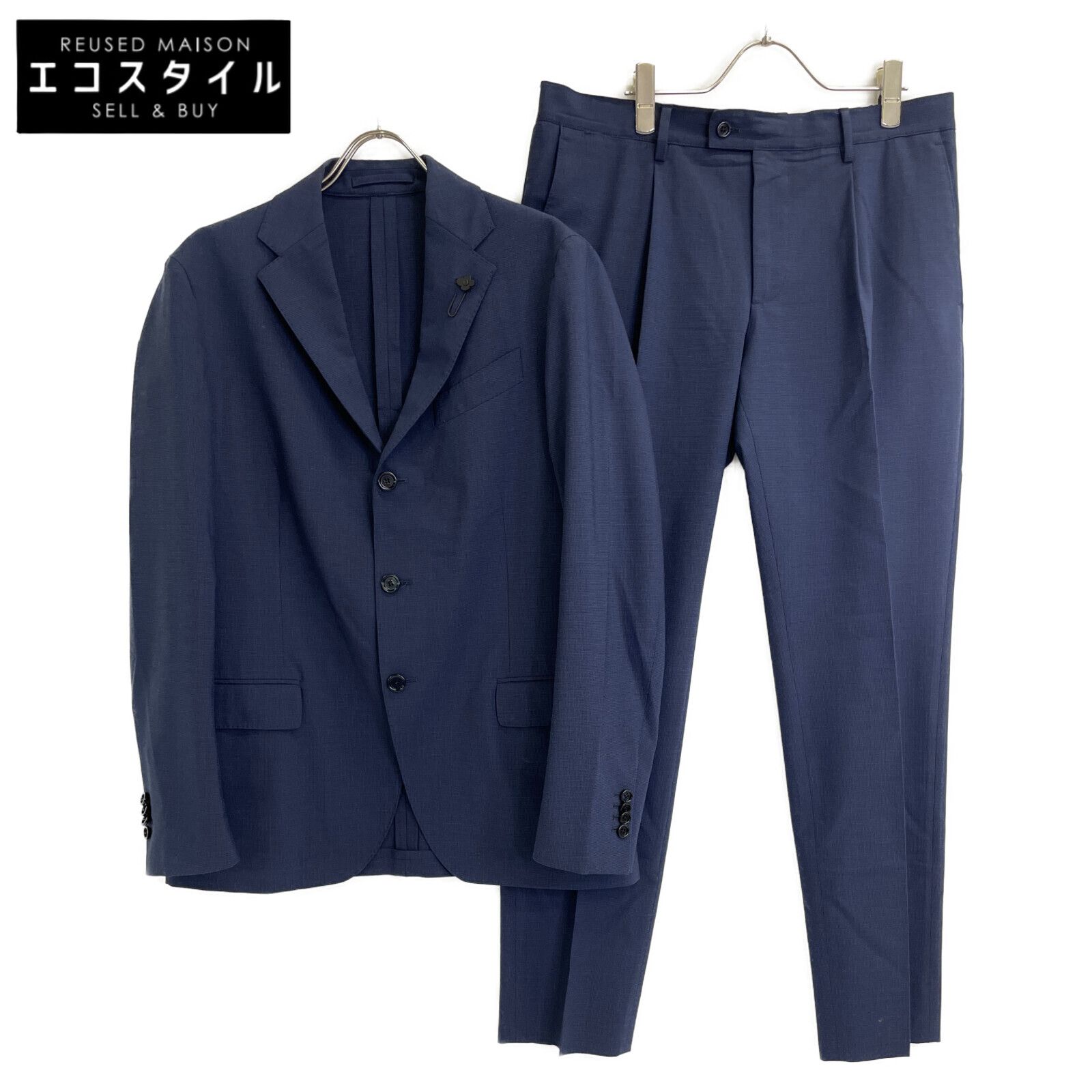 LARDINI ラルディーニ Z094AQ Dﾈｲﾋﾞｰ ｻﾏｰｼﾞｬｹｯﾄ･ｲｰｼﾞｰﾊﾟﾝﾂ ｾｯﾄｱｯﾌﾟ 50