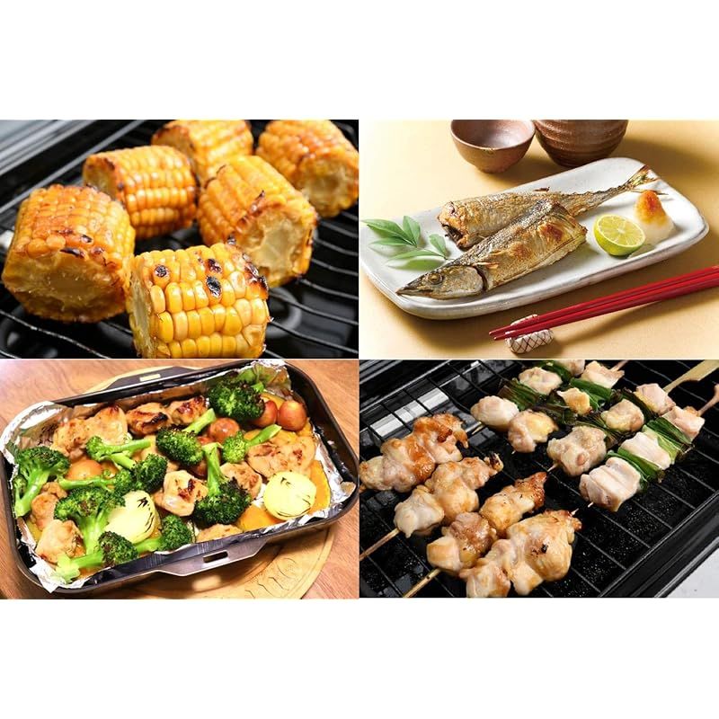 山善] ワイドグリル フィッシュロースター 購入 マットブラック NFR