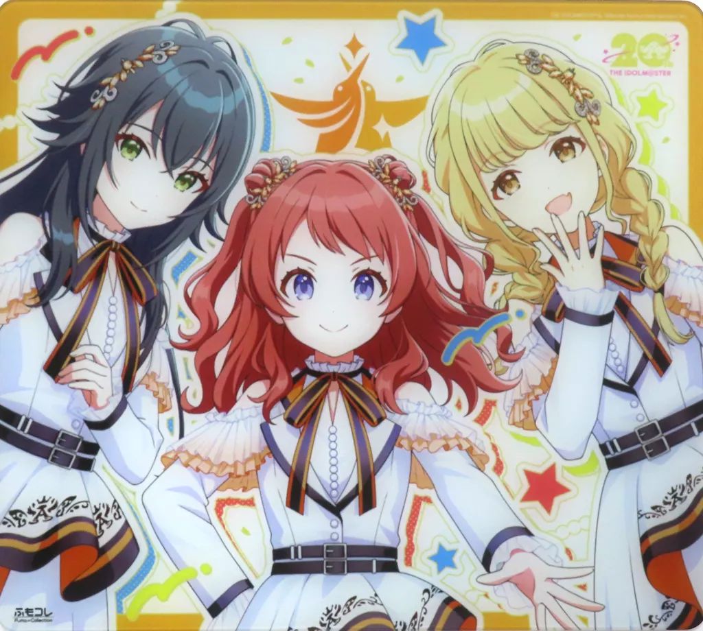 マウスパッド 花海咲季＆月村手毬＆藤田ことね ガラスマウスパッド ふもコレ×学園アイドルマスター