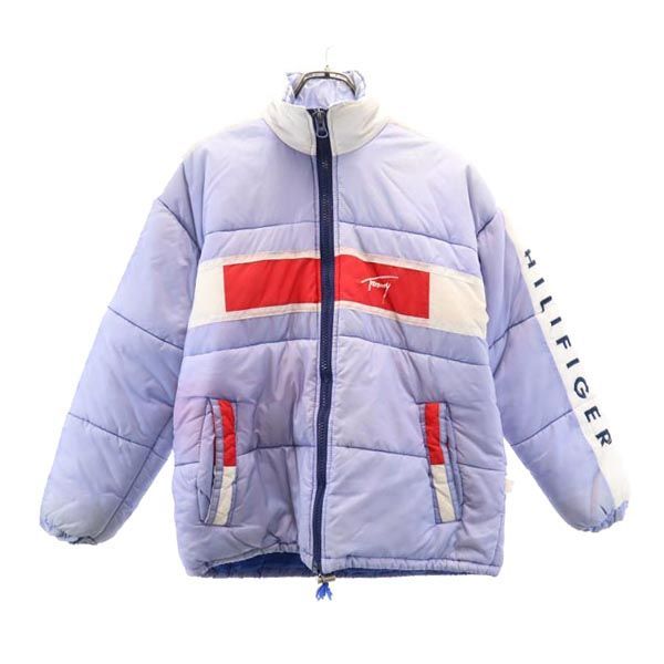 トミーヒルフィガー 90s オールド 中綿ジャケット XL ブルー×白×赤 