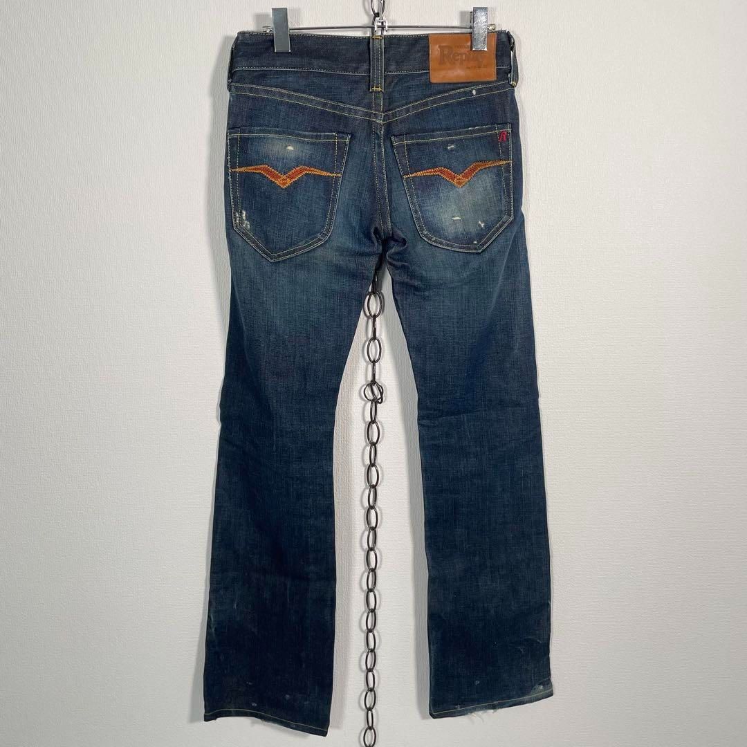 00s 超希少 EZRA FITCH ヴローライズフレアデニム スパンコール