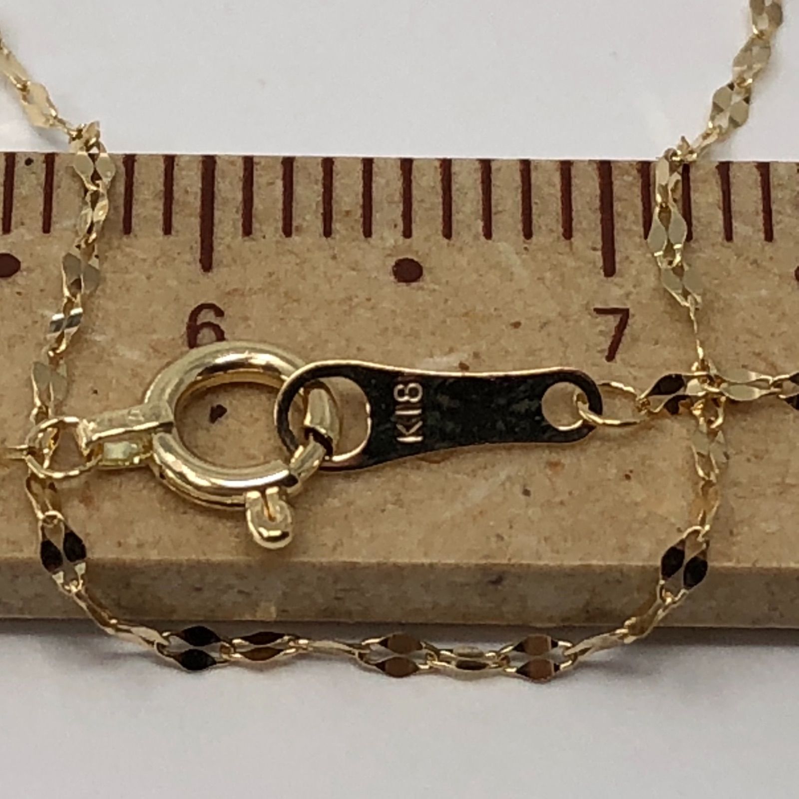 k18YG AU750 k18金 イエローゴールド ネックレス スクェア - メルカリ