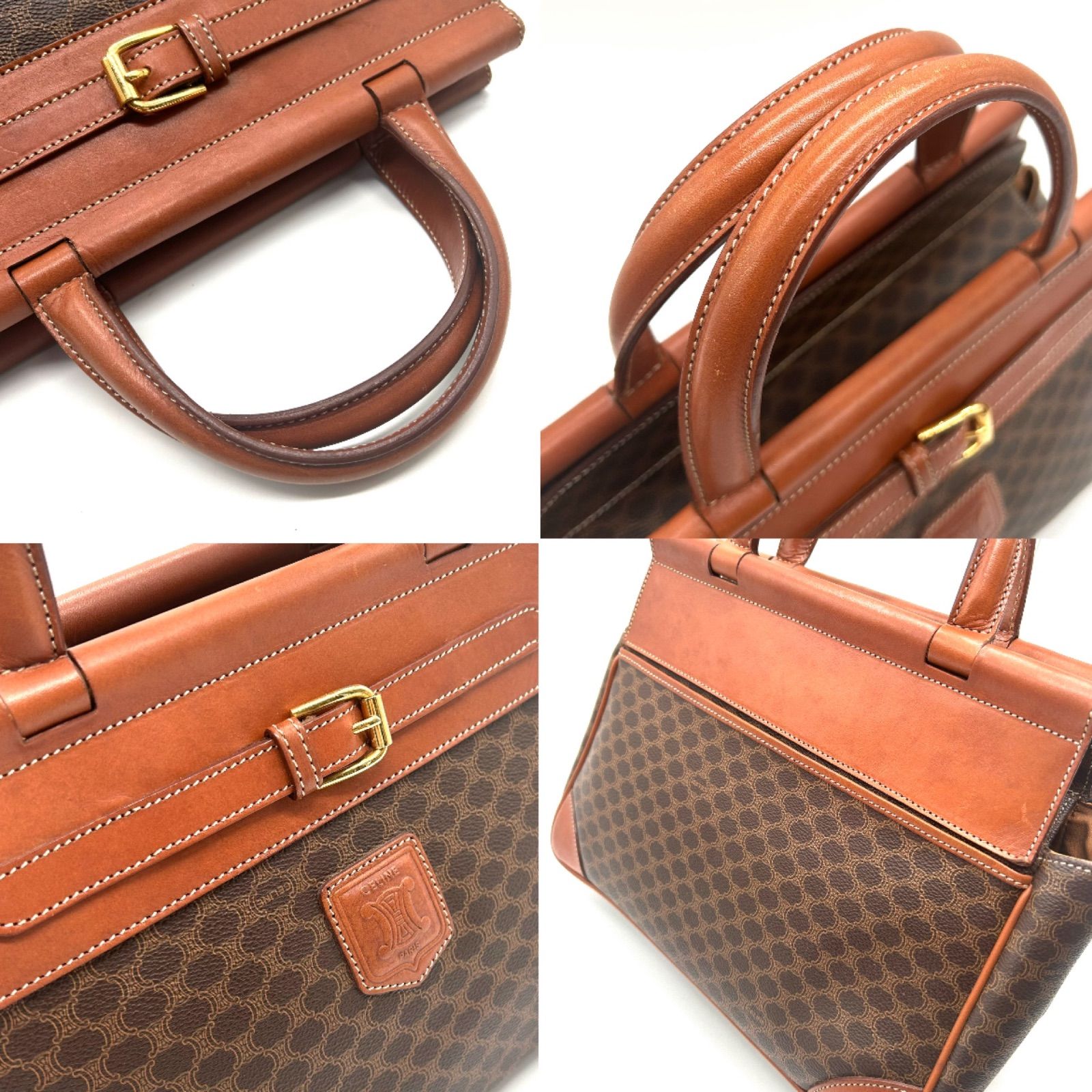 CELINE セリーヌ マカダム ターンロック チャーム レザー 2way