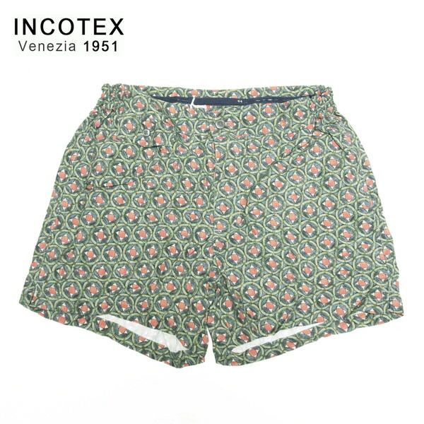 60%OFF 新品 インコテックス INCOTEX mare 水着 46 MOT1941 Mサイズ ブルーグリーン メンズ ナイロン100% スイムウェア サーフパンツ 海パン トランクスタイプ 14B002 SW175