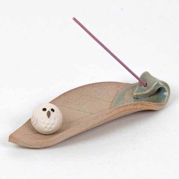 ふくろう香立て