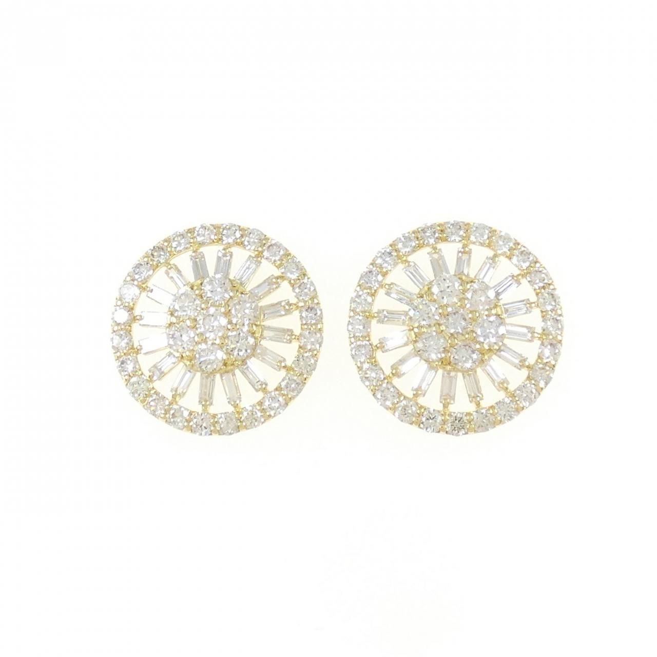 K18YG ダイヤモンド ピアス 2.00CT