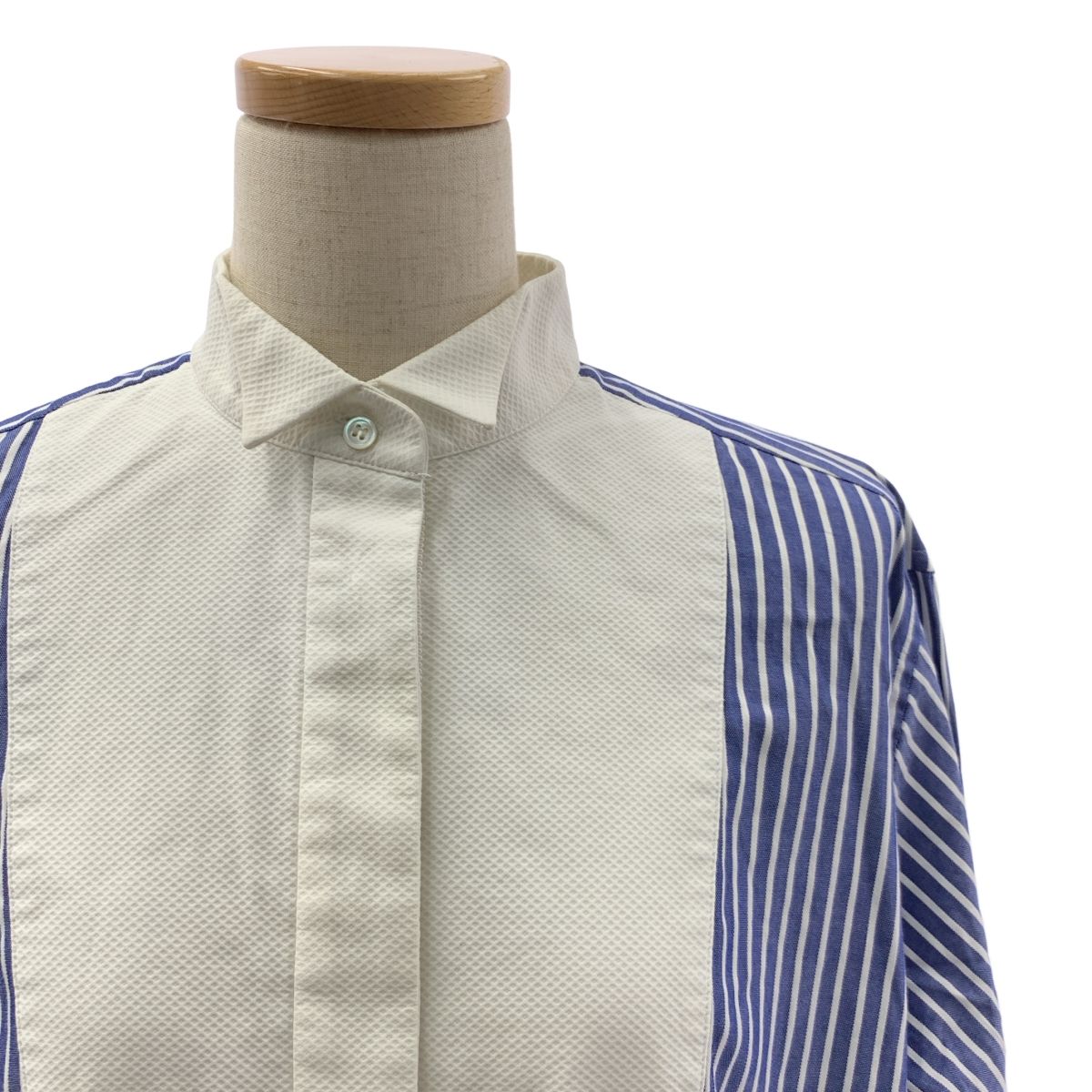Sacai☆関税込☆重ね着プリーツ ピンストライプ シャツ ドレス Sacai☆関税込☆重ね着プリーツ ピンストライプ シャツ ドレス