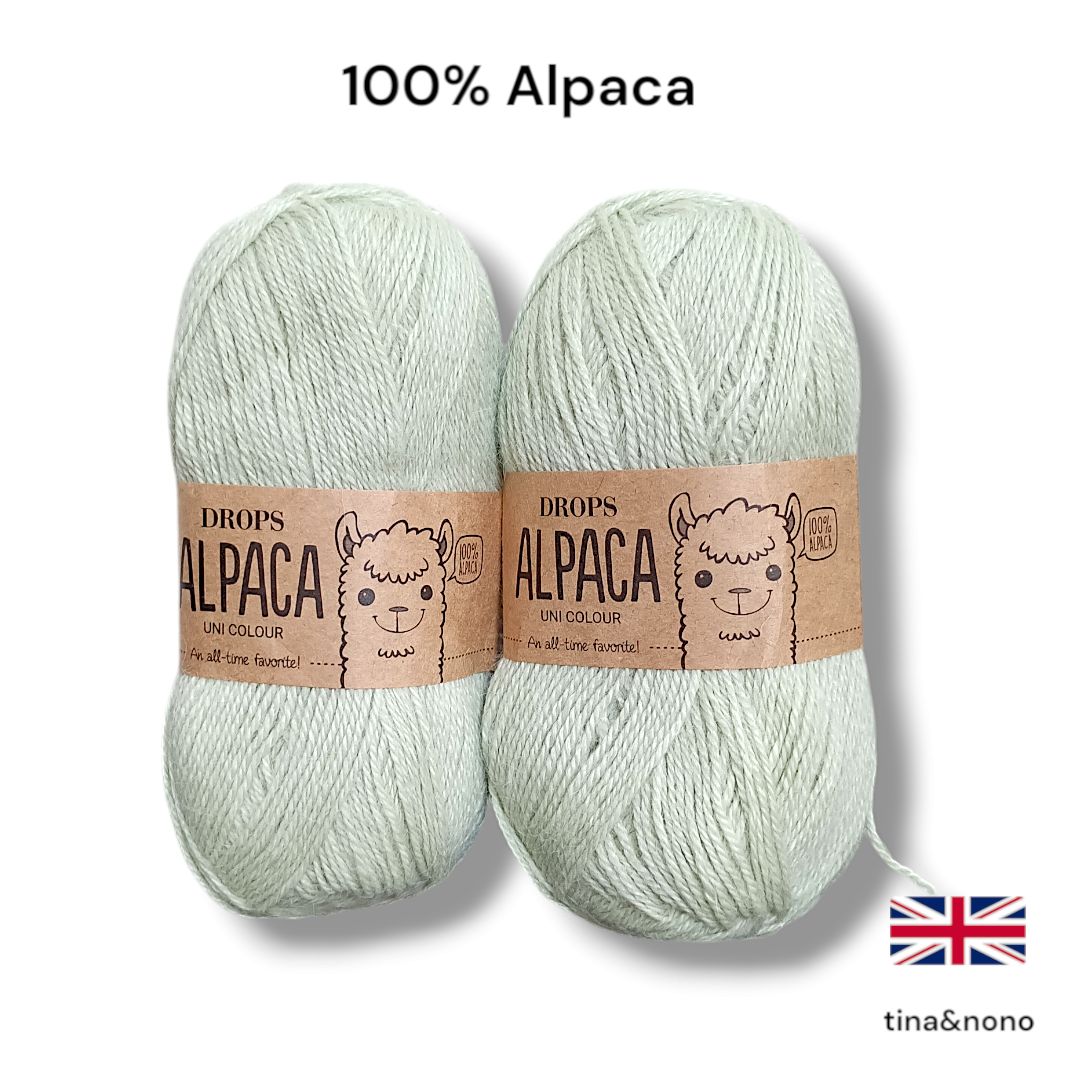 UK import yarn, Drops Alpaca - 100% Alpaca, 2 colures! 50g x4 , Pistachio  Ice Cream, 4ply , ソックヤーン、crochet, knitting, ペルーアルパカ, - メルカリ