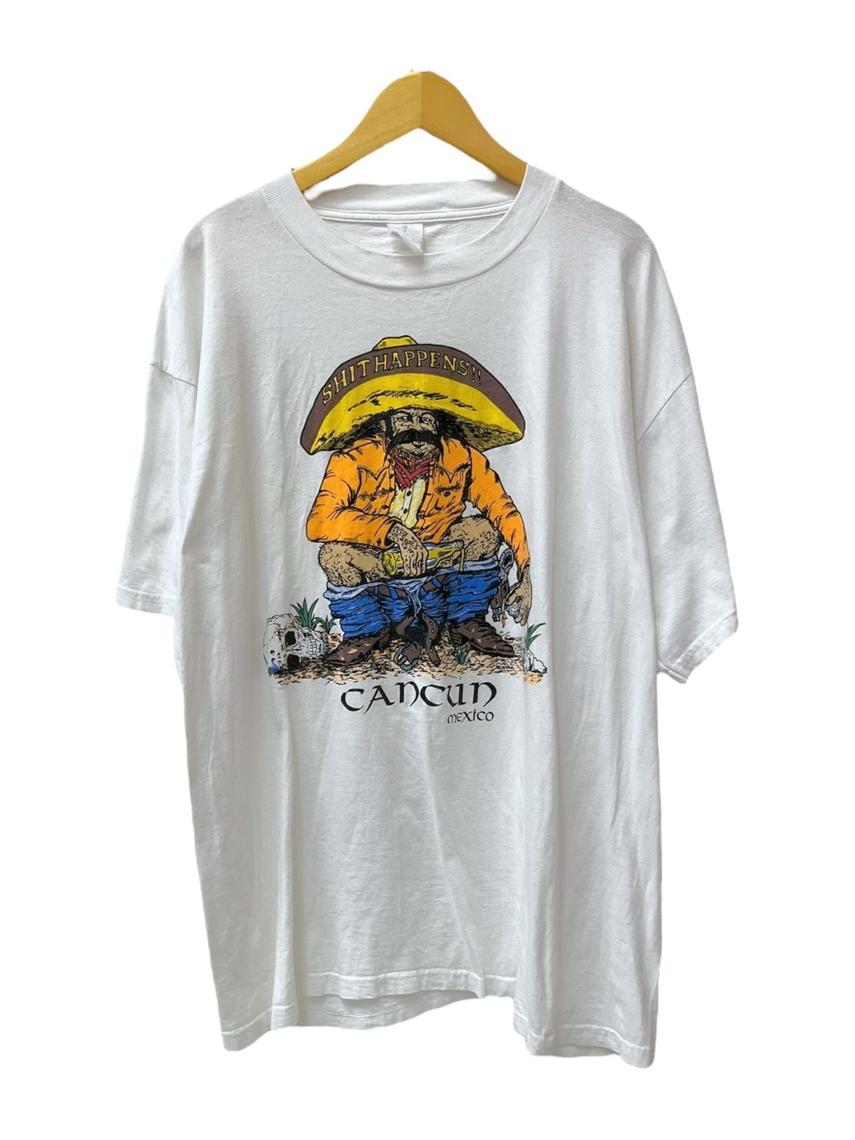 US古着 CANCUN mexico 半袖Tシャツ フロントプリント メキシコ XL 