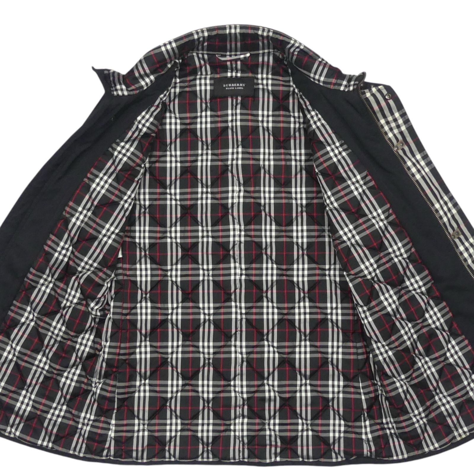 【美品】バーバリーブラックレーベル ブルゾン ノバチェック ブラック Mサイズ BURBERRY BLACK LABEL バーバリーブラックレーベル ブルゾン