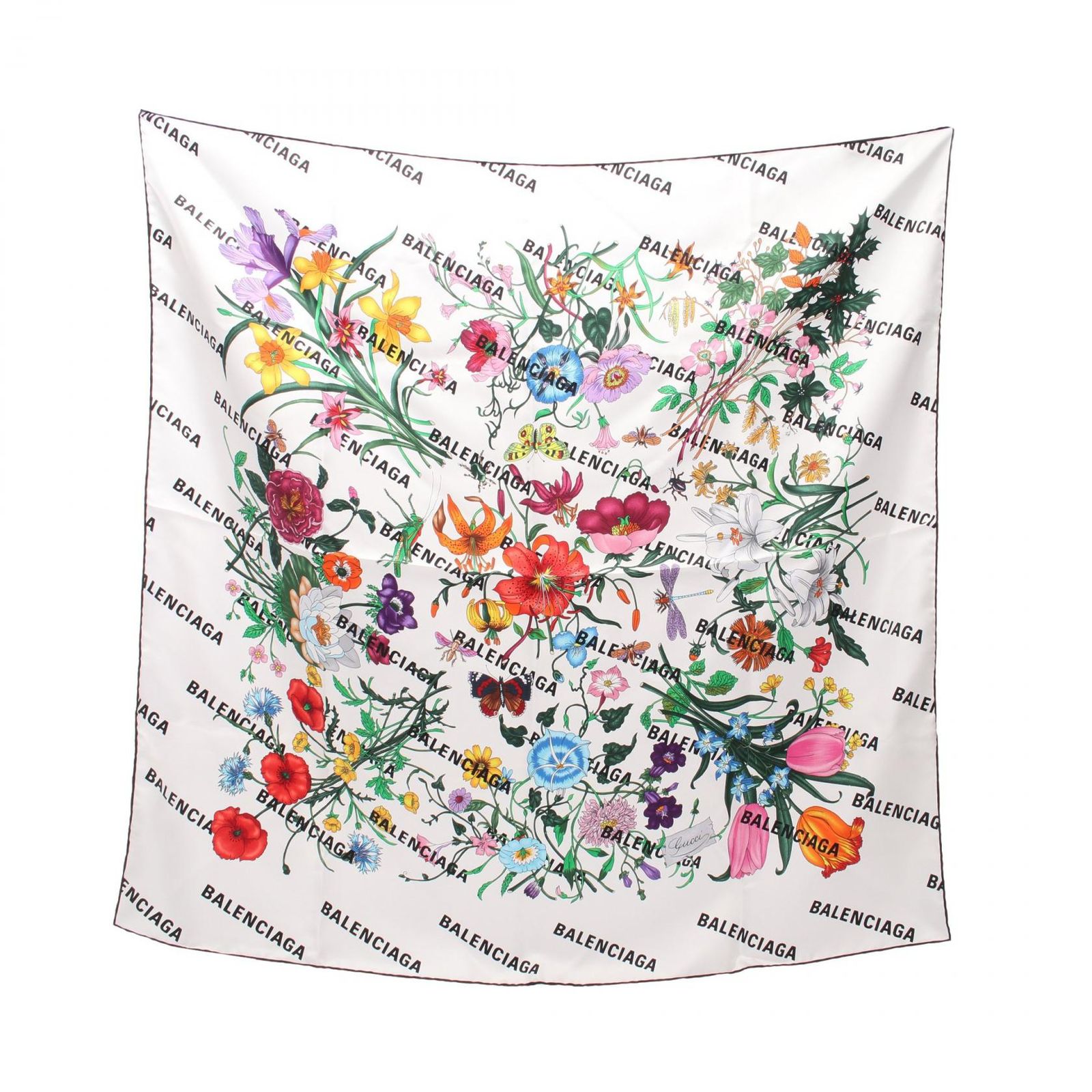 GUCCI BALENCIAGA フローラプリントスカーフ 【公式通販】