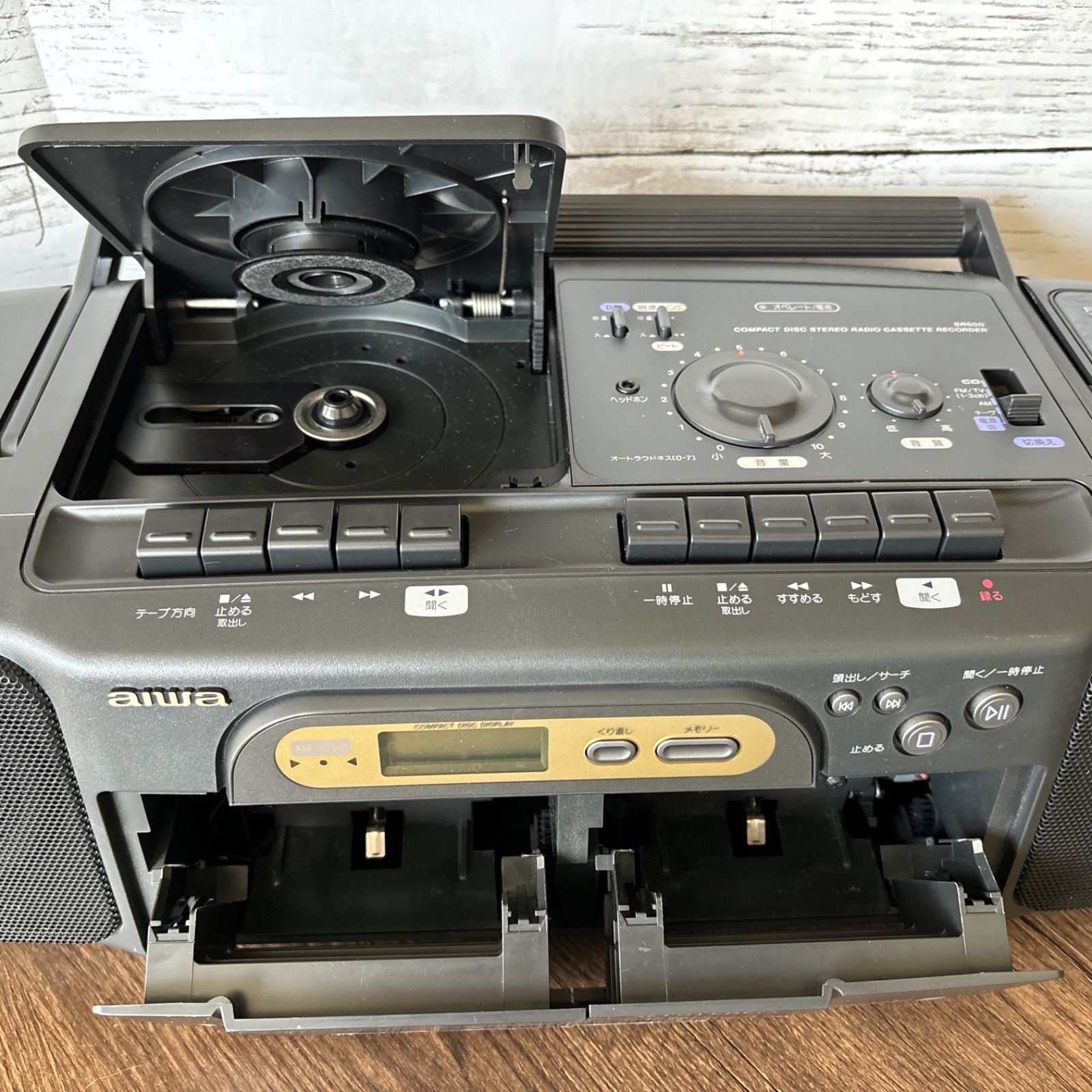 aiwa CDカセットラジカセ CSD-SR500 アイワ【ジャンク品扱い】