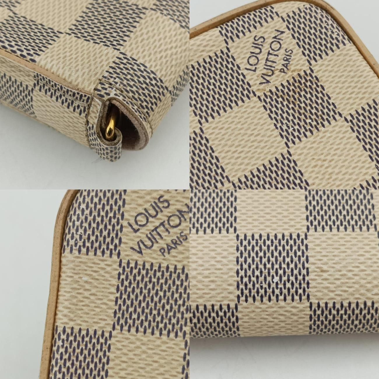 VuittonポシェットフェリシーアズールダミエキャンバスN63106MI4187