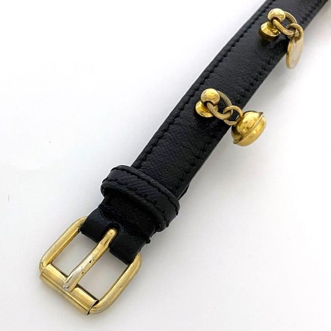 rumikoママ様　激レア 極美品 PRADA プラダ ブレスレット ハート 箱付き】PRADA プラダ ブレスレット レザー ブラック｜Yahoo