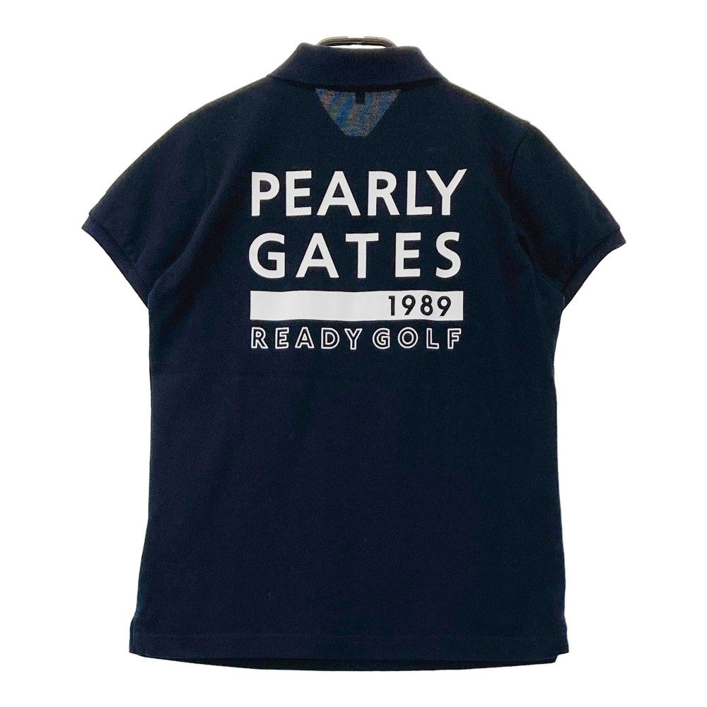 サイズ：0 PEARLY GATES パーリーゲイツ  半袖ポロシャツ  ネイビー系 [240101438025] ゴルフウェア レディース ストスト サイズ：0 PEARLY GATES パーリーゲイツ 半袖ポロシャツ
