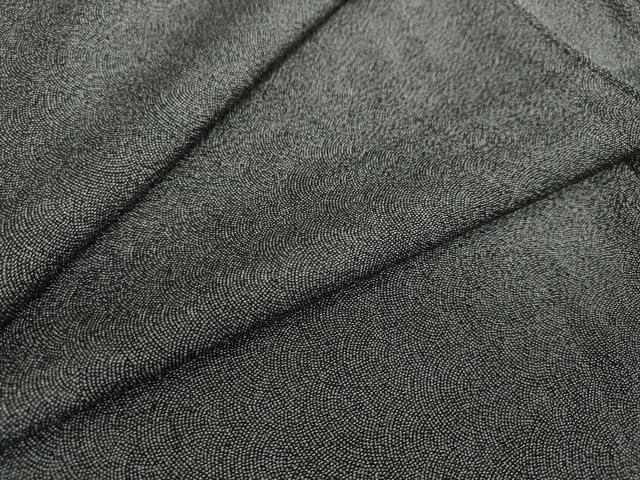 平和屋着物○江戸小紋 飯島輝也 鮫小紋柄 黒地 正絹 逸品 DAAY5057ud