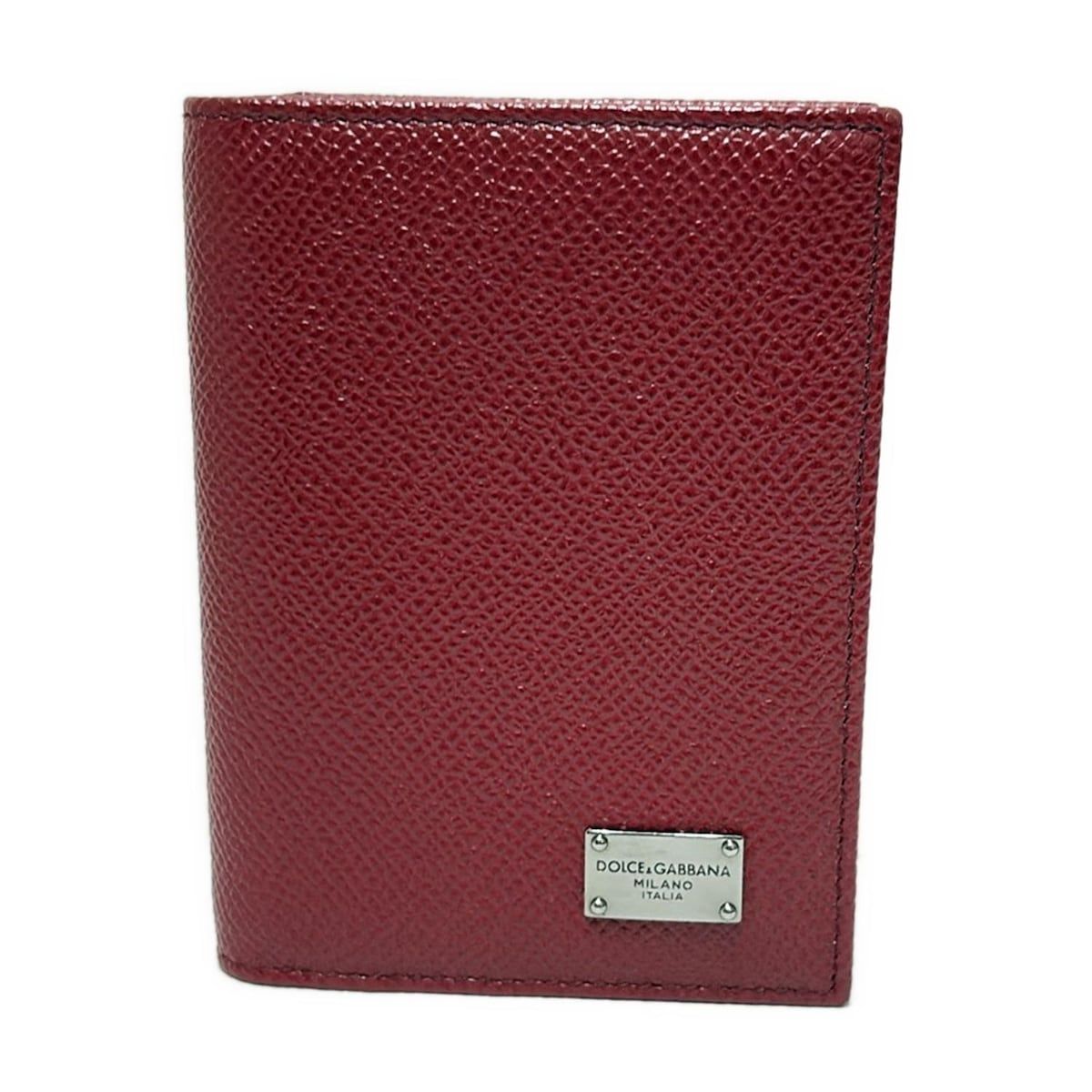 DOLCE-GABBANA ドルチェアンドガッバーナ 名刺入れ - レッド レザー