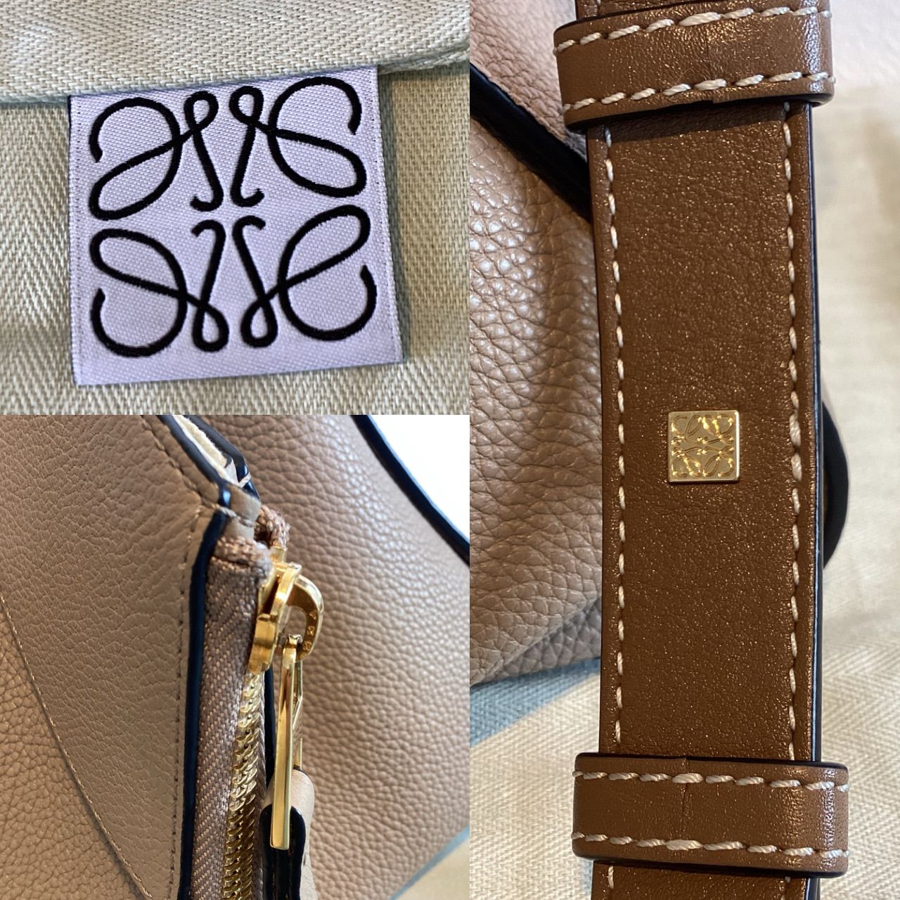 【美品】LOEWE ハンモックバッグ　スモール　サンド　3WAY 美品】LOEWE ハンモックバッグ スモール サンド 3WAY - メルカリ