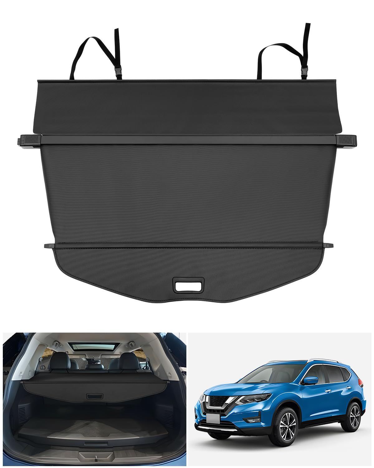 新着商品 エクストレイル T32前期 後期 トノカバー 延長型 ロールシェード ニッサン NISSAN X-TRAIL ラゲージ収納 プライバシー保護 車種 設計 内装パーツ カバーカーテン 日よけ Mixsuper 荷室整理 黒色 1PCS ニッサン