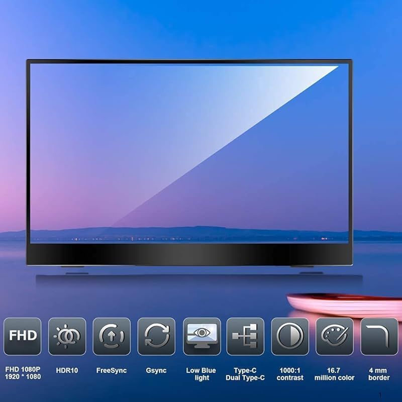  モバイルモニター cocopar 15 6インチ 自立型 非光沢ノング IPSパネル 薄い 軽量 1920 x 1080 FHD Tpye C一本接続 mini HDMI HDRモード FreeSync対応 PC Switch PS 4 5 MAC スマホ 周辺機器 Wii