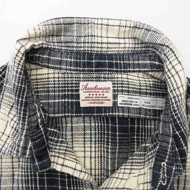 訳あり超特価の通販 アナクロノーム anachronorm ワークシャツ オンブレチェック トップス