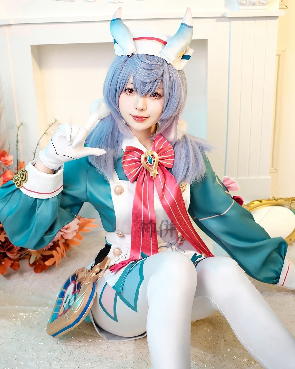 五次元 高品質 シグウィン コスプレ ウィッグ付き 看護師長 原神 コスプレ衣装 フルセット コスチューム 大人用 仮装 文化祭 Genshin Sigewinn BJ0919ML04