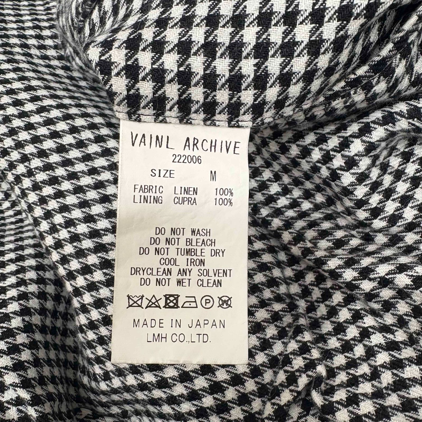 VAINL ARCHIVE（ヴァイナル アーカイブ） 千鳥格子 ハウンドトゥース 