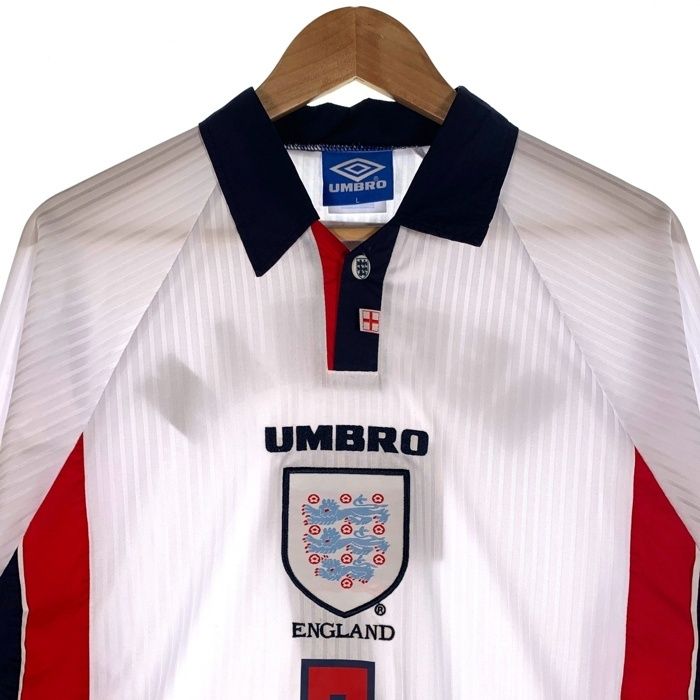 1998W杯 イングランド 7番 ベッカム BECKHAM長袖 ユニフォーム 1998 イングランド・ワールドカップの長袖ユニフォーム 7番 BECKHAM 98