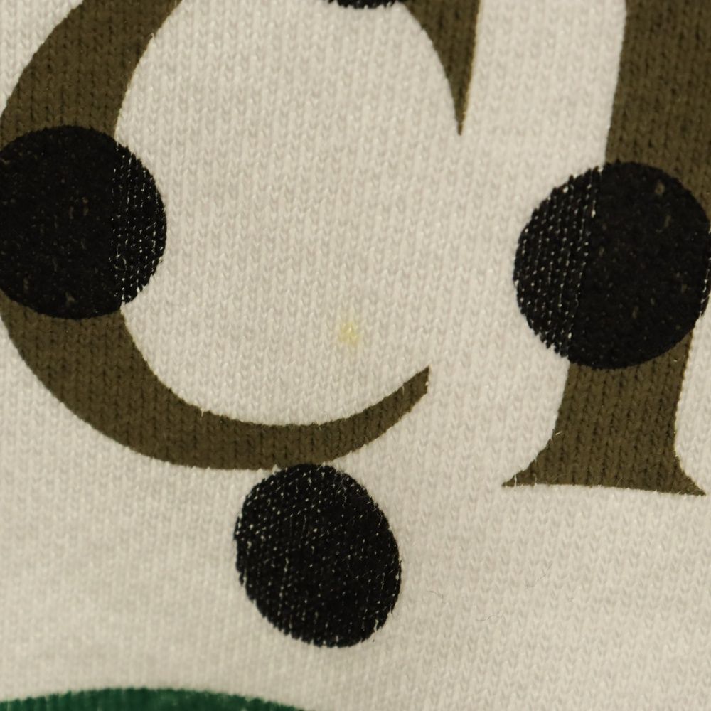 GUCCI (グッチ) ドット柄 フロントロゴプリント クルーネック 