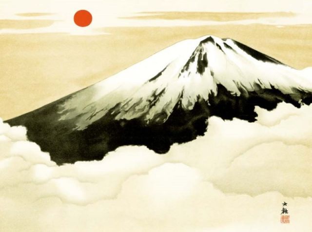 種類2：f6 額絵 横山大観 霊峰不二 f8・f6・f4サイズ 日本の名画