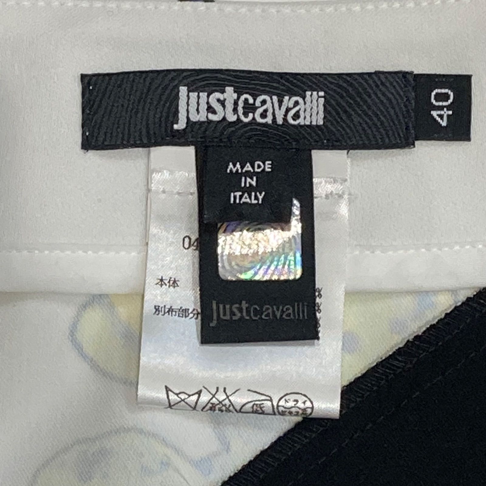 【新品、未使用】Just Cavalli フレアスカート Just cavalli ジャスト カヴァリ フラワー ミニスカート サイズ40 変形