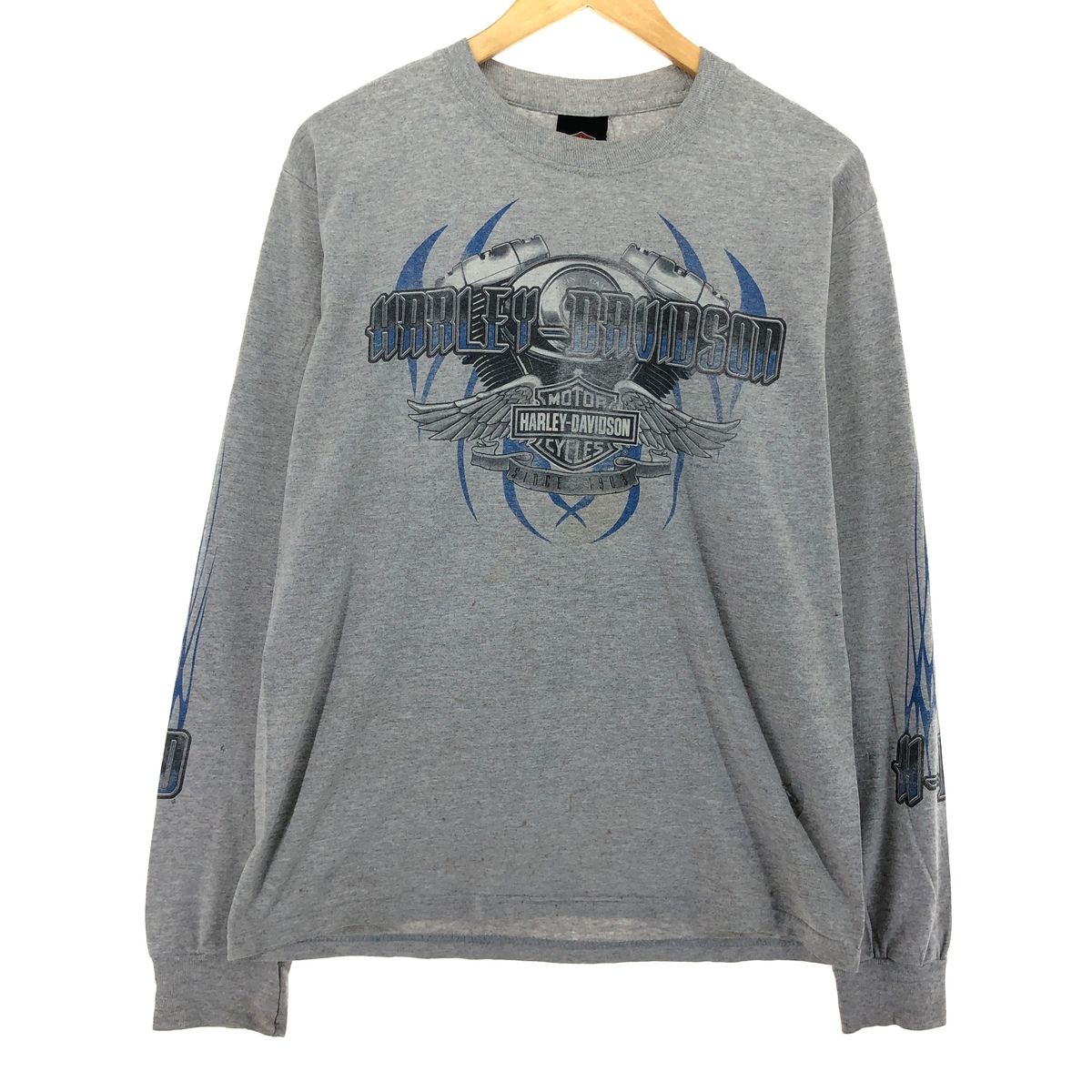 00s HARLEYDAVIDSON ハーレー Ｔシャツ ロンT 00s HARLEY DAVIDSON ロンT ファイヤーパターン ハーレー