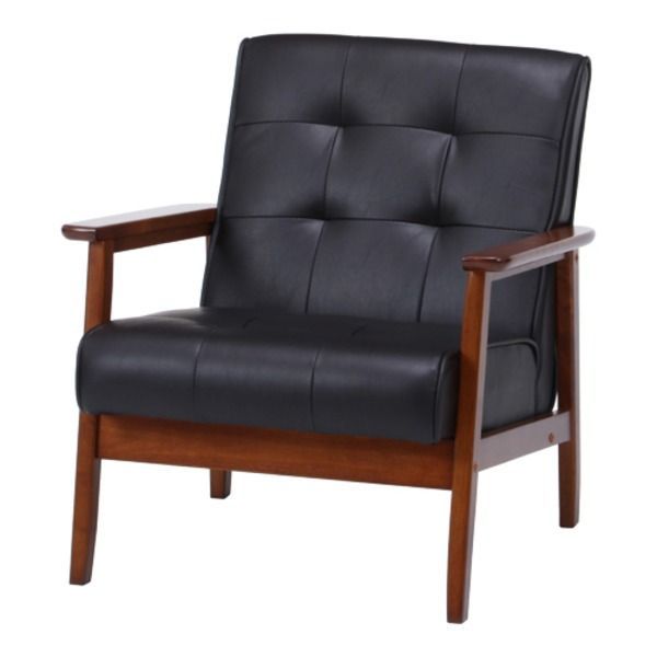 ソファー 幅65cm 木製 肘付き 脚付き コンパクト バイキャスト PU フレンズ リビング ダイニング インテリア家具 代引不可