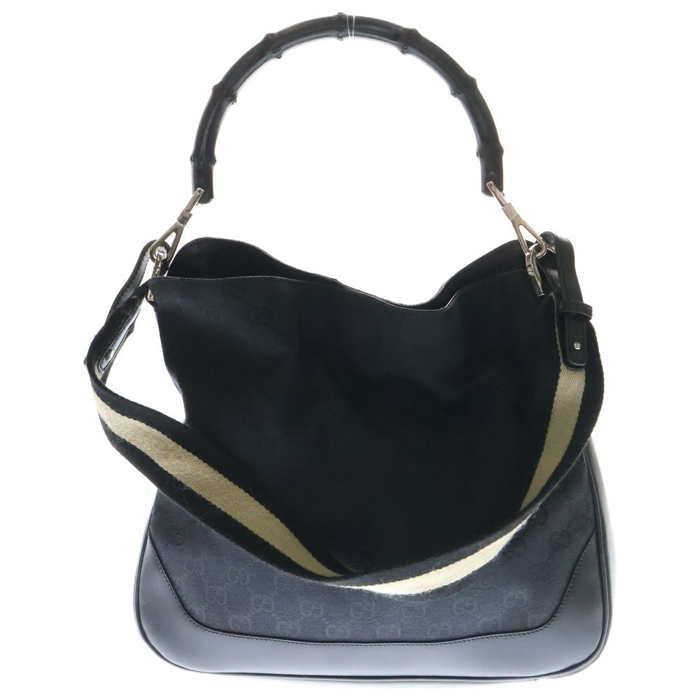 GUCCI (グッチ) バンブー GGキャンパス 2WAY レザー切替
