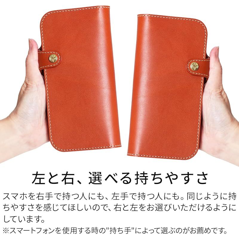 HUKURO iPhone 17 手帳型 ケース 栃木レザー 本革 スマホケース 落下防止 グリップ カバー ストラップホール 持ちやすい フクロ グリーン