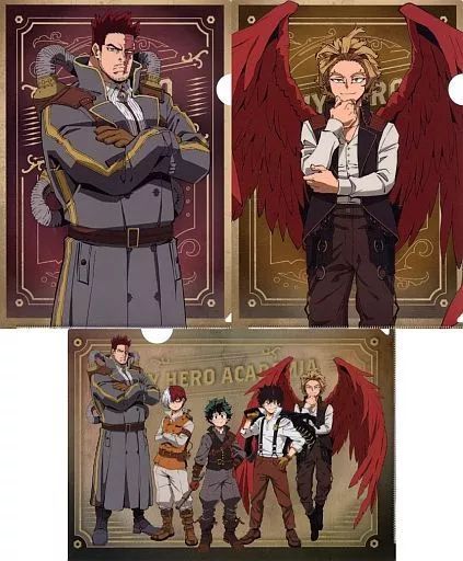 中古】クリアファイル エンデヴァー＆ホークス＆集合 描き下ろし