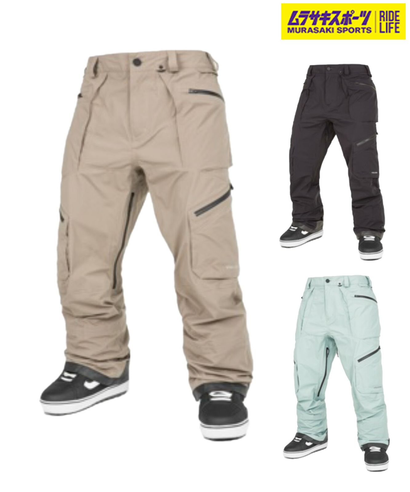 【ムラスポ公式】新品 VOLCOM ボルコム スノーボード ウェア パンツ ユニセックス ゴアテックス GUCH STRC GORE-TEX ムラサキスポーツ 24-25モデル LL F28