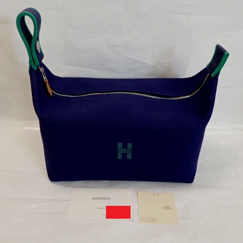 Hermes ブリッドアブラック ポーチ PM マリン ネイビー